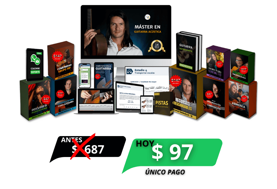 Precio comprimido Curso Guitarra